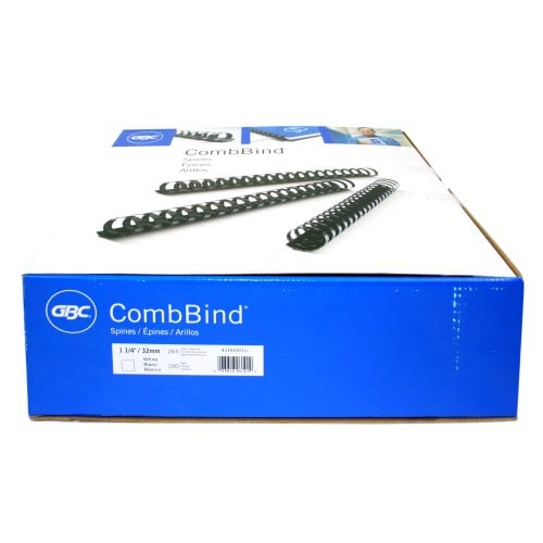 GBC Premium 1-1/4" White Plastic Combs 100pk - 4200001