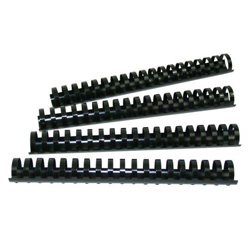 GBC Premium 1-1/8" Black Plastic Combs 100pk - 4000124