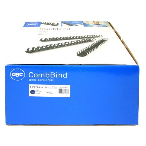 GBC Premium 1-1/8" Navy Plastic Combs 100pk - 4015485