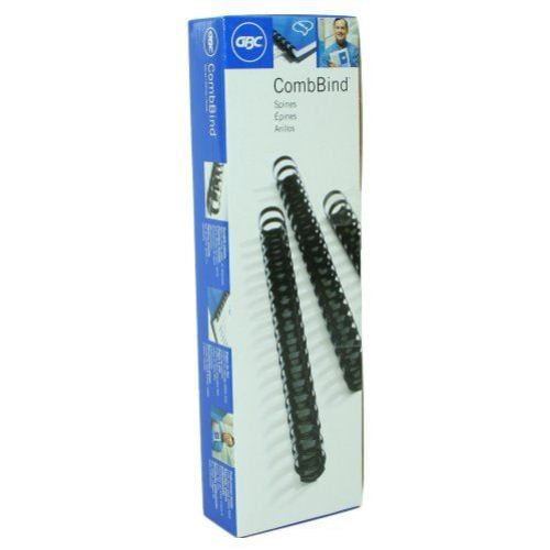 GBC Premium 1/2" Black Plastic Combs 100pk - 15133