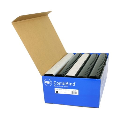 GBC Premium 1-3/4" Black Plastic Combs 50pk - 4200016