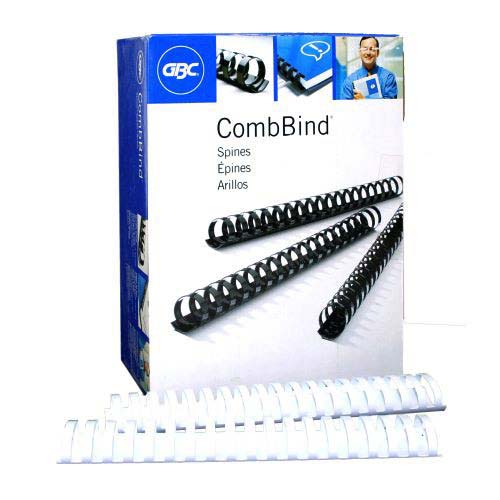 GBC Premium 1-3/4" White Plastic Combs 50pk (4200013) - Clearance Sale