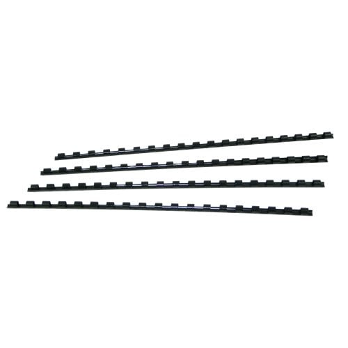 GBC Premium 1/4" Black Plastic Combs 100pk (4000020 4090300) - Clearance Sale
