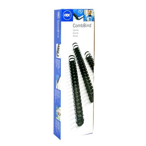 GBC Premium 1/4" Black Plastic Combs 100pk (4000020 4090300) - Clearance Sale