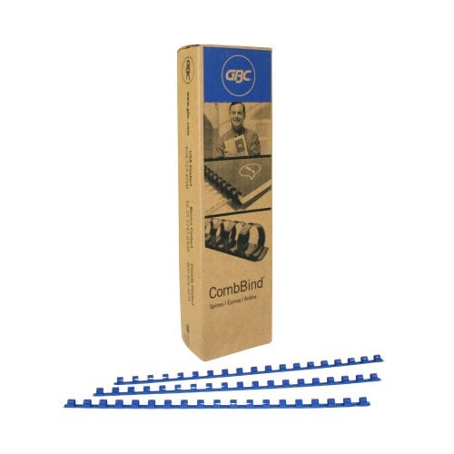 GBC Premium 1/4" Blue Plastic Combs 100pk - 4000016
