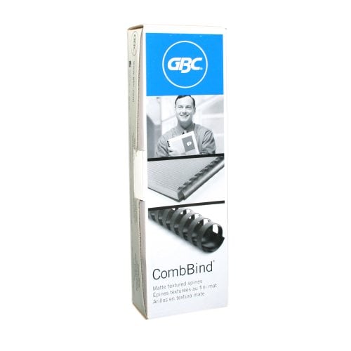 GBC Premium 1/4" Matte Black Plastic Combs 100pk - 4090306