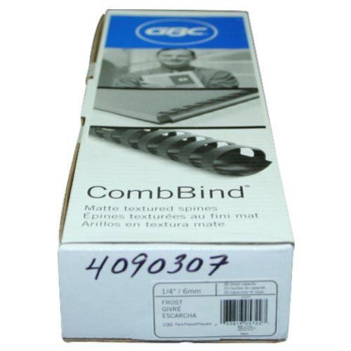 GBC Premium 1/4" Matte Frost Plastic Combs 100pk - 4090307