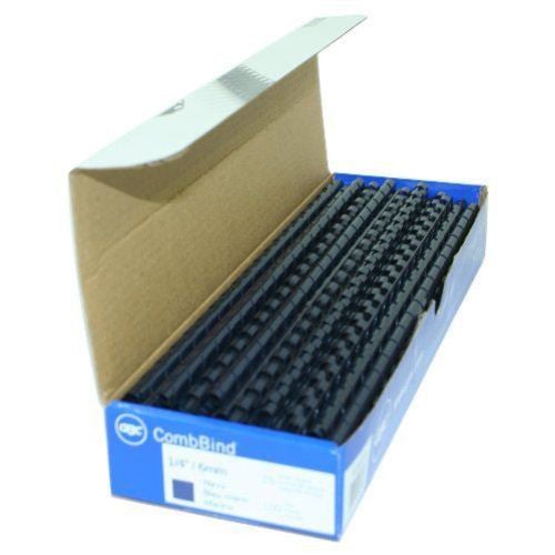 GBC Premium 1/4" Navy Plastic Combs 25pk - 4090265