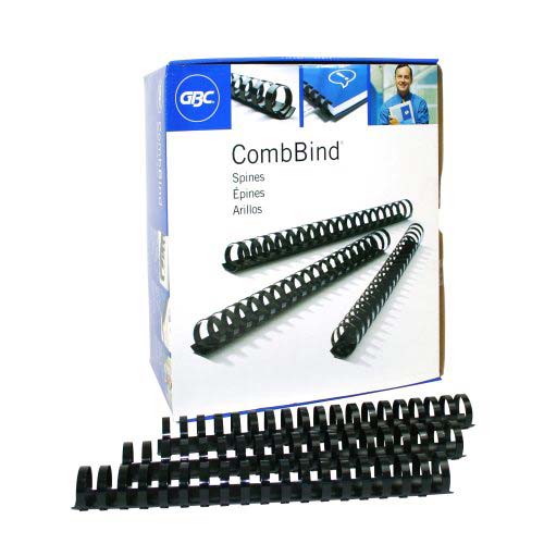 GBC Premium 1" Black Plastic Combs 100pk - 4000118