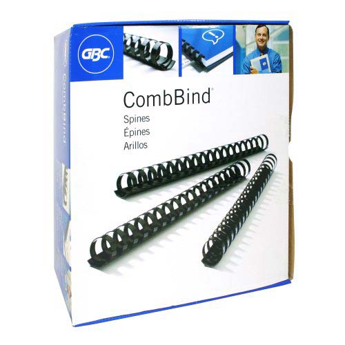 GBC Premium 1" Black Plastic Combs 100pk - 4000118