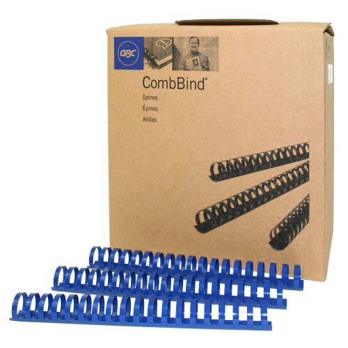 GBC Premium 1" Blue Plastic Combs 100pk - 4000116