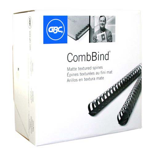 GBC Premium 1" Matte Black Plastic Combs 100pk - 4090316