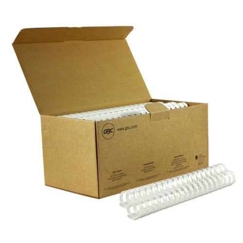 GBC Premium 1" White Plastic Combs 100pk - 4000115