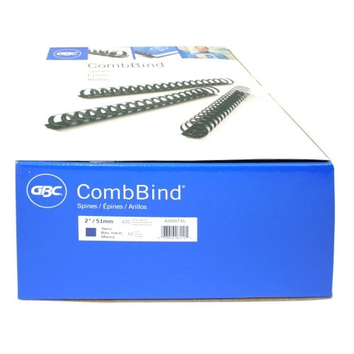 GBC Premium 2" Navy Plastic Combs 50pk - 4200073