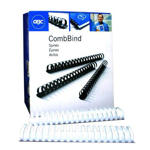 GBC Premium 2" White Plastic Combs 50pk - 4200019