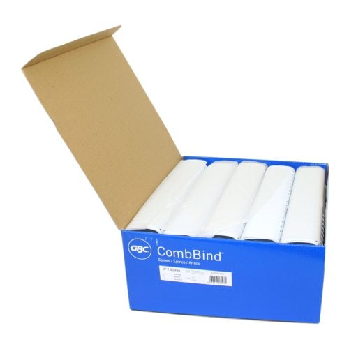GBC Premium 2" White Plastic Combs 50pk - 4200019