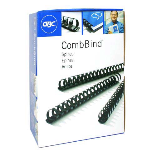 GBC Premium 3/4" Black Plastic Combs 100pk - 4000104