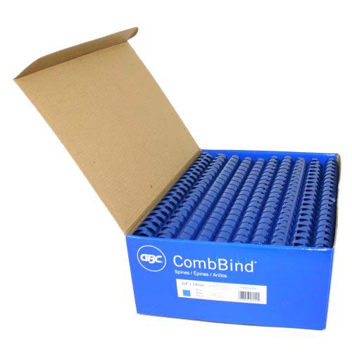 GBC Premium 3/4" Blue Plastic Combs 100pk - 4000100