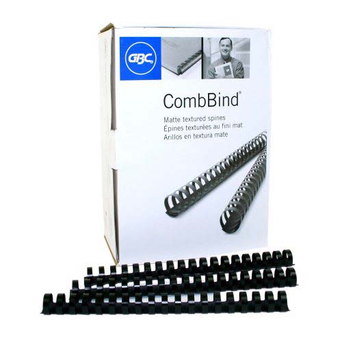 GBC Premium 3/4" Matte Black Plastic Combs 100pk - 4090314
