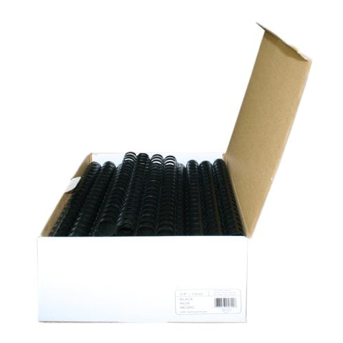 GBC Premium 3/4" Matte Black Plastic Combs 100pk - 4090314
