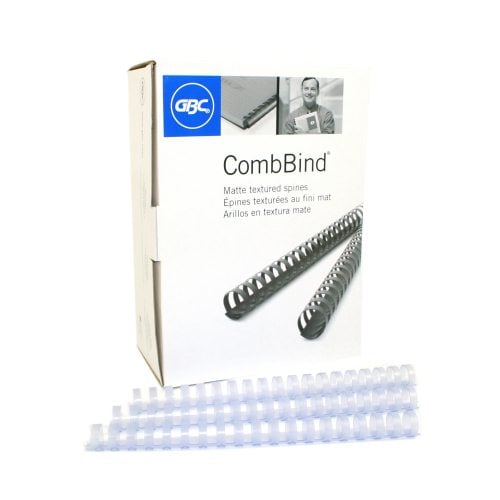 GBC Premium 3/4" Matte Frost Plastic Combs 100pk - 4090315