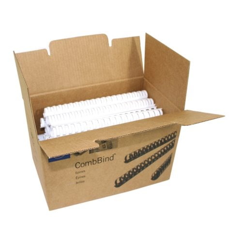 GBC Premium 3/4" White Plastic Combs 100pk - 4000098
