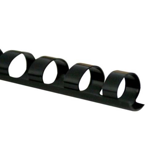 GBC Premium 3/8" Black Plastic Combs 25pk - 4090022