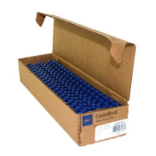 GBC Premium 3/8" Blue Plastic Combs 100pk - 4000040G