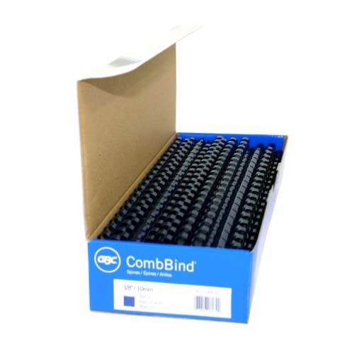 GBC Premium 3/8" Navy Plastic Combs 100pk - 4011485