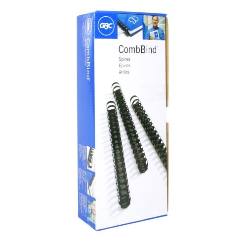 GBC Premium 3/8" White Plastic Combs 100pk - 4000038
