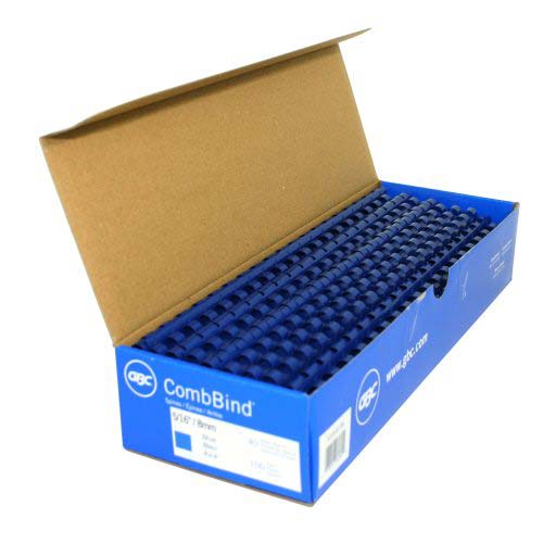 GBC Premium 5/16" Blue Plastic Combs 100pk - 4000028