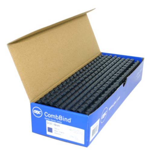 GBC Premium 5/16" Navy Plastic Combs 100pk - 4011185