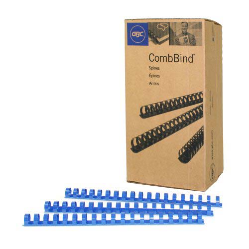 GBC Premium 5/8" Blue Plastic Combs 100pk - 4000088