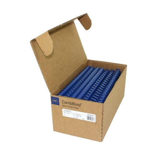 GBC Premium 5/8" Blue Plastic Combs 100pk - 4000088