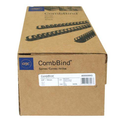 GBC Premium 5/8" Blue Plastic Combs 100pk - 4000088