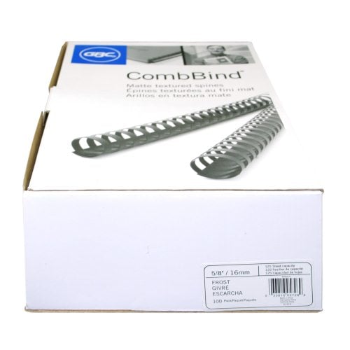 GBC Premium 5/8" Matte Frost Plastic Combs 100pk - 4090313