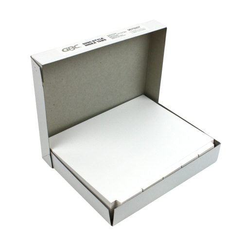 GBC Premium 5090 Double Reverse Collated 1/5th Cut Unpunched Copier Tabs - 9675007