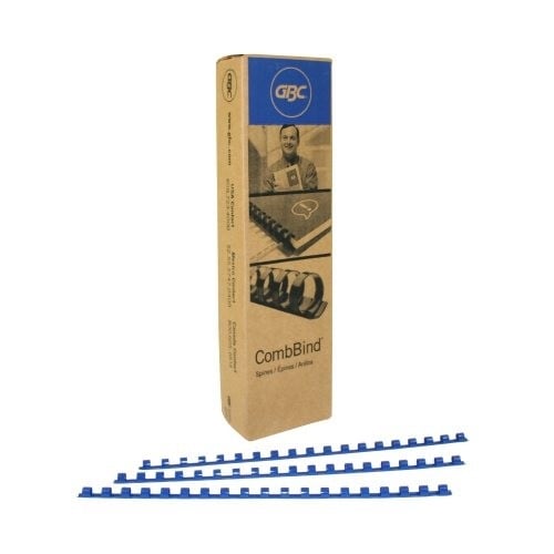 GBC Premium 7/16" Royal Blue Plastic Combs 100pk - 4000052