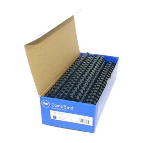 GBC Premium 7/16" Navy Plastic Combs 100pk - 4012185