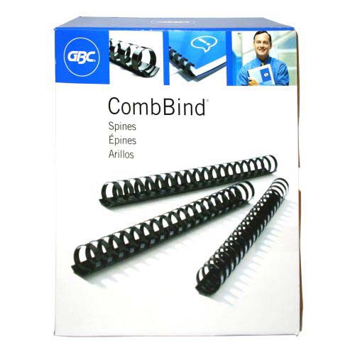 GBC Premium 7/8" Black Plastic Combs 100pk - 4000112