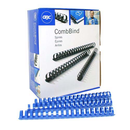 GBC Premium 7/8" Blue Plastic Combs 100pk - 4000110