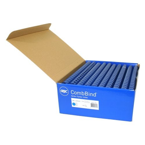 GBC Premium 7/8" Blue Plastic Combs 100pk - 4000110