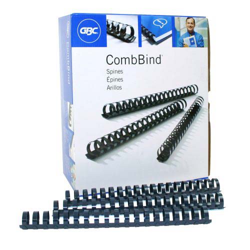 GBC Premium 7/8" Navy Plastic Combs 100pk - 4014485