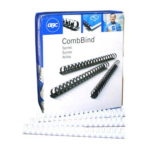 GBC Premium 7/8" White Plastic Combs 100pk - 4000109
