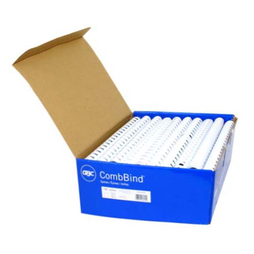 GBC Premium 7/8" White Plastic Combs 100pk - 4000109
