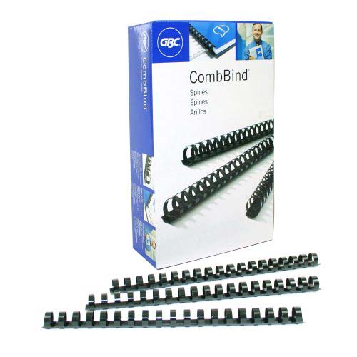 GBC Premium 9/16" Black Plastic Combs 100pk - 4000080