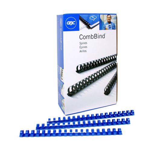 GBC Premium 9/16" Blue Plastic Combs 100pk - 4000076