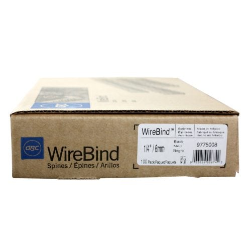 GBC Premium Black 1/4" 3:1 Twin Loop Wire - 9775008