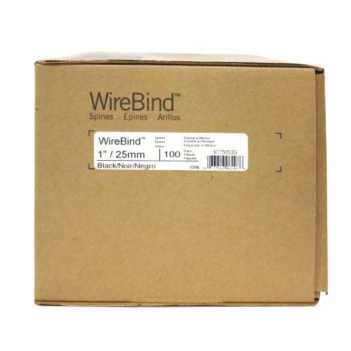 GBC Premium Black 1" 2:1 Twin Loop Wire - 9775053