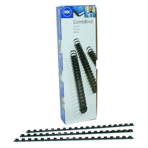 GBC Premium Black Plastic Combs 25pk